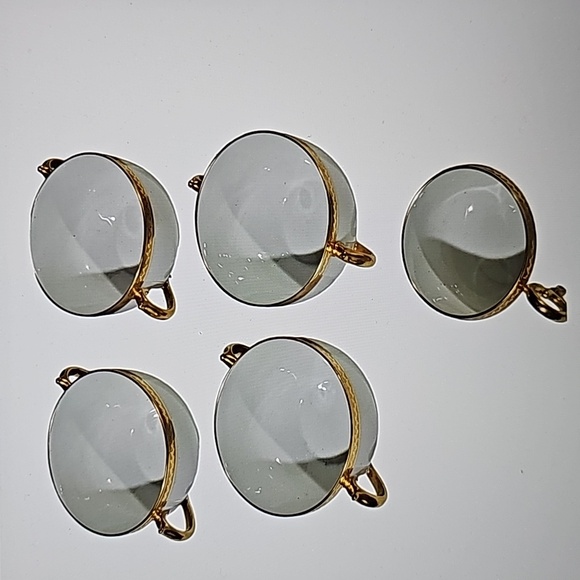 Haviland Limoges France Coffee Tea Cups Gold Silver Anniversary 11 pcs - Picture 10 of 11